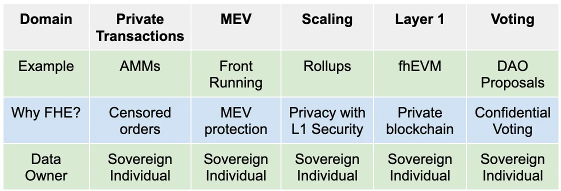 FHE: Blockchain Use Cases